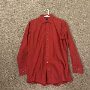 JF J. Ferrar Men’s Red Dress Shirt. Medium
